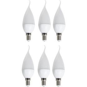 Cata 10 'li Cata CT-4084 Kıvrık Mum Ledli Buji LED Ampul-Ince E14 Duy-Kıvrık Avize Ampülü-Beyaz Işık 6400K