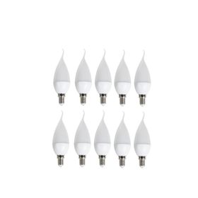 Cata 10 'li Cata CT-4084 Kıvrık Mum Ledli Buji LED Ampul-Ince E14 Duy-Kıvrık Avize Ampülü-Beyaz Işık 6400K