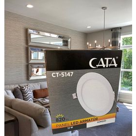 CATA 12W Beyaz Yuvarlak Led Panel Armatür