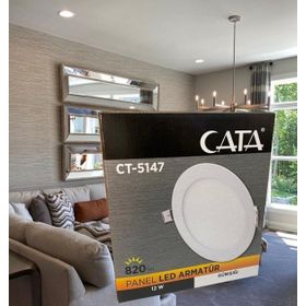 CATA 12W Beyaz Yuvarlak Led Panel Armatür