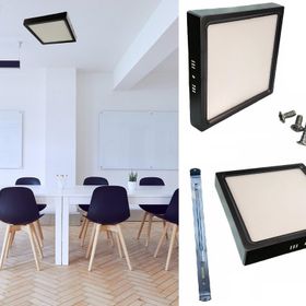 Cata 18W Beyaz Sıva Üstü Siyah Kasa Kare Led Aydınlatma