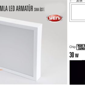 Cata 30W Sıva Üstü ABS Damla Led Armatür CT-5274A Günışığı