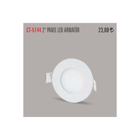 Cata 3W Beyaz Yuvarlak Led Panel Armatür