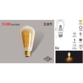 Cata 4284 6 Watt Rustik Led 10'lu Avantaj Ampul