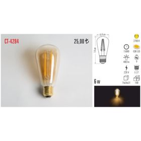 Cata 4284 6 Watt Rustik Led 5'li Avantaj Ampul