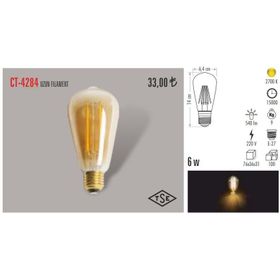 Cata 4284 6 Watt Rustik Led 5'li Avantaj Ampul