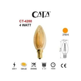 Cata 4w Rustik Led Ampul Ct-4280 6 Lı Paket
