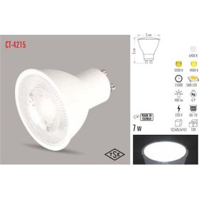 Cata 7w Led Ampul Gu-10 4000k Ct-4215gg -3 Adet