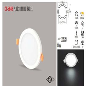 Cata 9w Led Panel Ayarlı Beyaz Günışığı Ct-5646