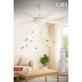 Cata CT-1157 Fırtına Aydınlatmalı Tavan Vantilatörü