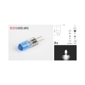 Cata Ct-2113 20 W 12 V Halojen Kapsül Ampul