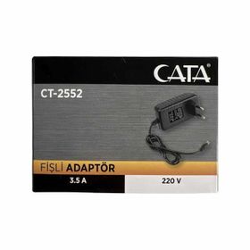 Cata CT-2552 3.5 Amper Siyah Fişli Adaptör