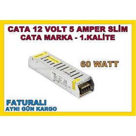Cata CT-2574 12V 5A Fansız Şerit Led Trafosu
