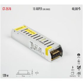 Cata CT-2576 10 Amper 50 Adet Şerit Led Trafosu