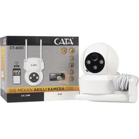 Cata CT-4051 Gece Görüşlü Akıllı 360 Dönebilen IP Güvenlik Kamera