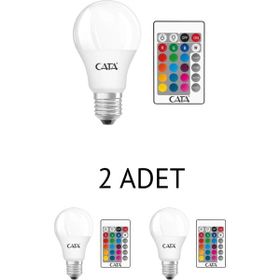 Cata CT-4058 9W Beyaz 2’li Paket RGB Kumandalı LED Ampul