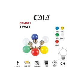 CATA CT-4071M Ledli Gece Lambası 1 Watt Mavi