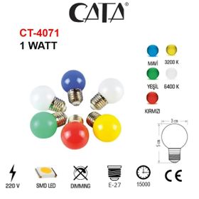 CATA CT-4071M Ledli Gece Lambası 1 Watt Mavi