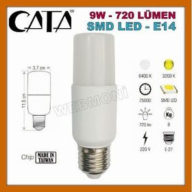 Cata CT-4092G 8w Watt Led Buji E14 Duy Led Lamba t37 Led -GünIŞIĞI SARI Işık - Ampul