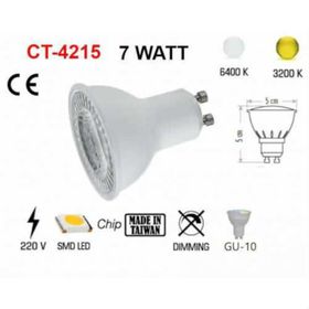 CATA CT-4215 GU10 7 WATT LED SPOT ÇANAK AMPUL MAVİ RENK ÇEŞİDİ
