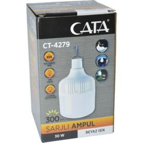 Cata CT-4279 30W E27 6400K Beyaz Taşınabilir Şarjlı Led Ampul