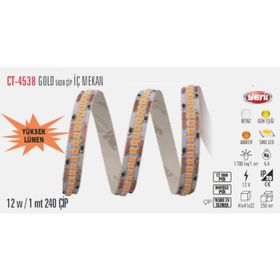 Cata CT-4538A İç Mekan Amber Çipli Led Şerit
