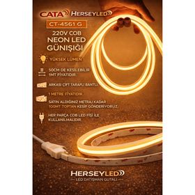 Cata CT-4561 G 220V COB Gün Işığı Yüksek Lümen 1 mt Neon Led