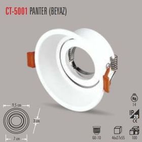 Cata CT-5001 Panter Yuvarlakbeyaz Kasa Spot