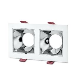 Cata Ct - 5076 Jaguar Beyaz Kasa Platin Kare Spot Armatür