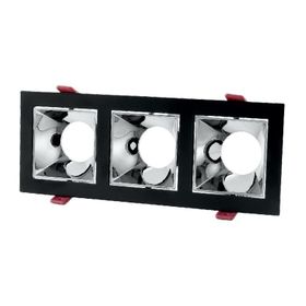 Cata CT-5087 3'lü Gu10 Siyah-Platin Jaguar Kare Spot Kasası