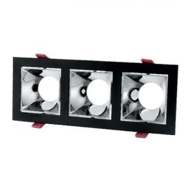 Cata CT-5087 3'lü Gu10 Siyah-Platin Jaguar Kare Spot Kasası