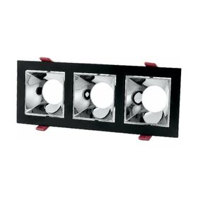 Cata CT-5087 3'lü Gu10 Siyah-Platin Jaguar Kare Spot Kasası