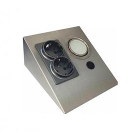 Cata Ct-5109 2 W Beyaz Çift Prizli Saten Kasa Tezgah Aydınlatma