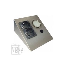 Cata Ct-5109 2 W Beyaz Çift Prizli Saten Kasa Tezgah Aydınlatma