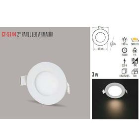 Cata CT-5144 3W 6500K Armatür 12 Adet Beyaz LED Panel