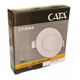 Cata CT 5144 3W Led Spot Armatür Beyaz Işık Alüminyum Kasa 6500k