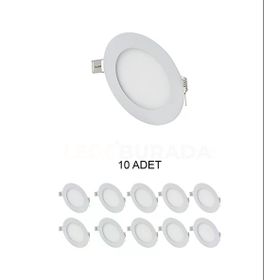 Cata CT-5144 Günışığı Sarı Işık 10'lu 3W Paket Beyaz Slim Led Panel