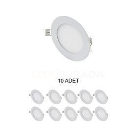 Cata CT-5144 Günışığı Sarı Işık 10'lu 3W Paket Beyaz Slim Led Panel