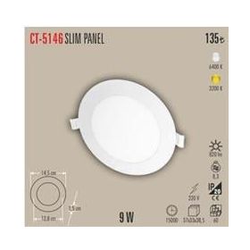 Cata CT-5146 G 9W 3000K Alüminyum Kasa Gün Işığı Sıva Altı Led Panel Spot