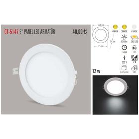 Cata CT-5147K 12W 4000K Slim Panel