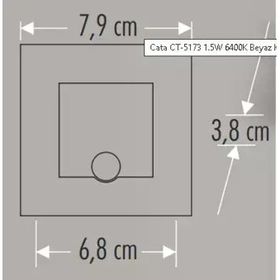 Cata CT-5183 1.5w Radar Sensörlü Fotoselli Koridor Günışığı Armatürü