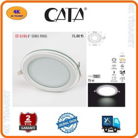 Cata CT-5185 15 Watt Yuvarlak Camlı Led Panel Armatür
