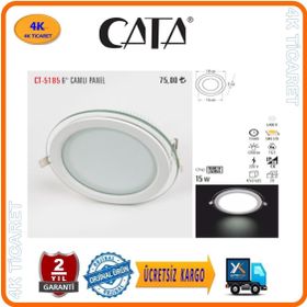 Cata CT-5185 15 Watt Yuvarlak Camlı Led Panel Armatür