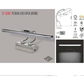 Cata CT-5207 6 w / 3200 k Pelikan Led Aplik