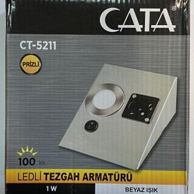 Cata Ct 5211 Prizli Tezgah Aydınlatma Beyaz Işık-cata Ct-5211 1w Watt Prizli Tezgah Aydınlatma
