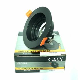 Cata CT-5224 Pars Yuvarlak Boş siyah Kasa Spot