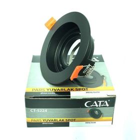 Cata CT-5224 Pars Yuvarlak Boş siyah Kasa Spot
