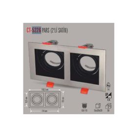 Cata CT-5226 Pars Yuvarlak Boş Satin Kasa Spot