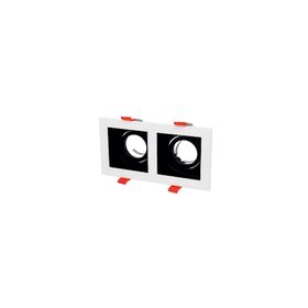 Cata CT-5227 Pars Kare 2'li Beyaz Siyah Spot Kasası