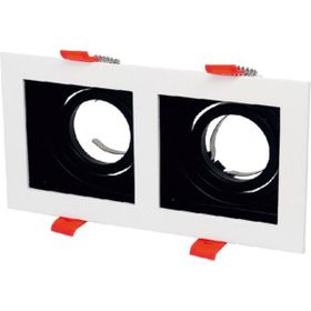 Cata CT-5227 Pars Kare 2'li Beyaz Siyah Spot Kasası